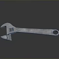 Shiny Metal Adjustable Wrench Versatile Tool For Home Repair And Maintenance