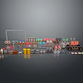 Diverse Equipment Collection Featuring Small Tools And Colorful Neatly Arranged Components