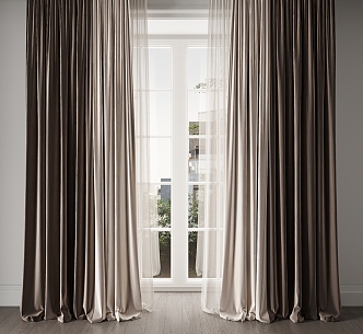 Curtain Door Curtain Gauze Curtain 3d model