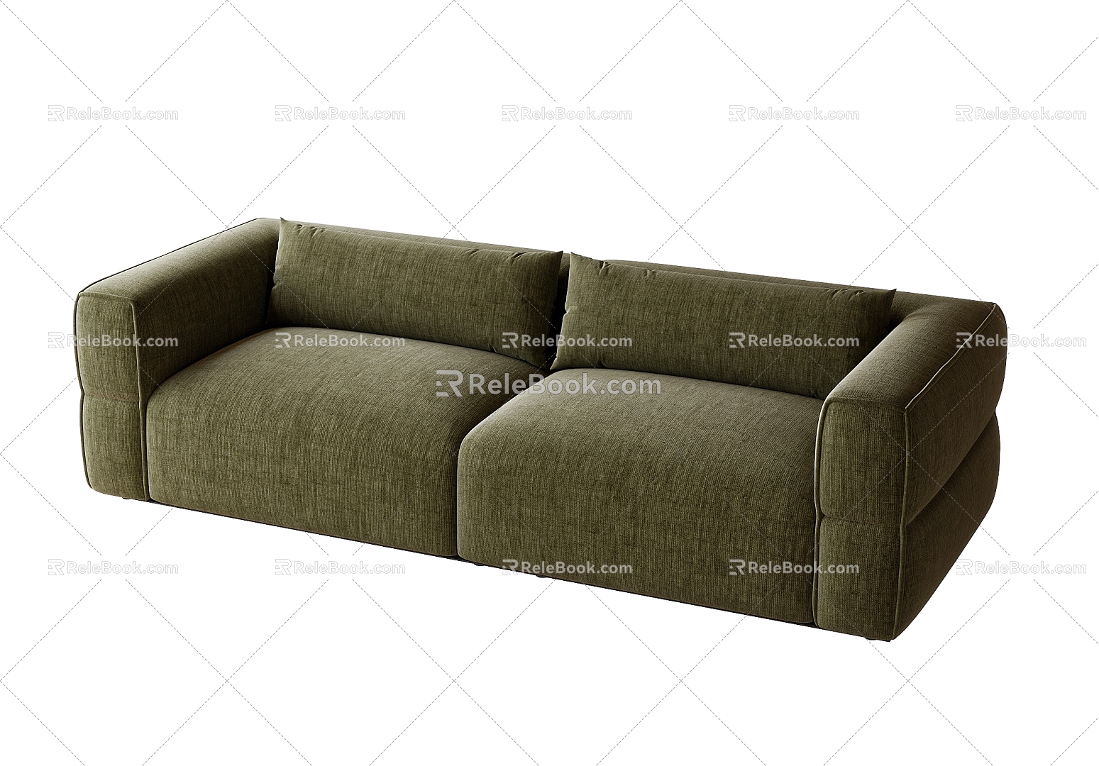 Double sofa sofa leisure sofa 3d model