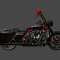 Classic Black Cruiser Motorcycle With Powerful Engine Black Wheels And Sleek Design