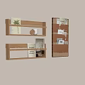 Wall Decoration Pendant Storage Rack Bookshelf 3d model