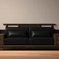 Chinese Sofa Double Sofa Furniture Solid Wood Furniture 3d model