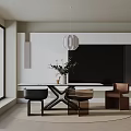 Modern table combination 3d model