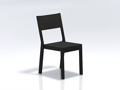 Modern Black Leisure Chair With Simple Design And Comfortable Stylish Seat 3d model