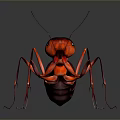 Realistic Red Ant 3D Render With Detailed Head Body And Long Legs