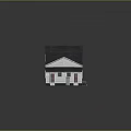 White Exterior Rural Self-built House With Gray Gabled Roof And Porch Steps