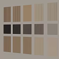 Various Wall Panels With Different Colors And Textures For Interior Sample 3d model