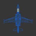 Military Fighter Jet With Camouflage Paint Number 89 And Red Star Insignia