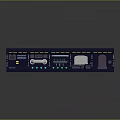 Dark Futuristic Modular Platform 3D Model With Green Lighting And Reflective Surface