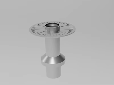 High Quality Metal Industrial Equipment With Circular Top Precision Holes And Cylindrical Structure 3d model