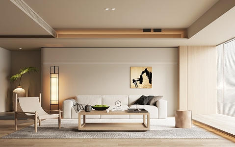 New Chinese Living Room 3d model