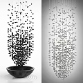 Elegant Modern Crystal Chandelier With Hanging Sparkling Decorative Elements For Contemporary Interior