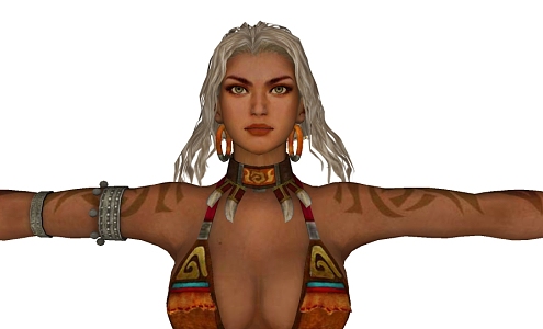 Modern Game Character Three Kingdoms Unparalleled Character Woman 3d model