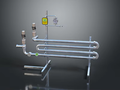 Modern Lighting Fixture Combination With Sleek Metal Frames And Contemporary Design Elements 3d model