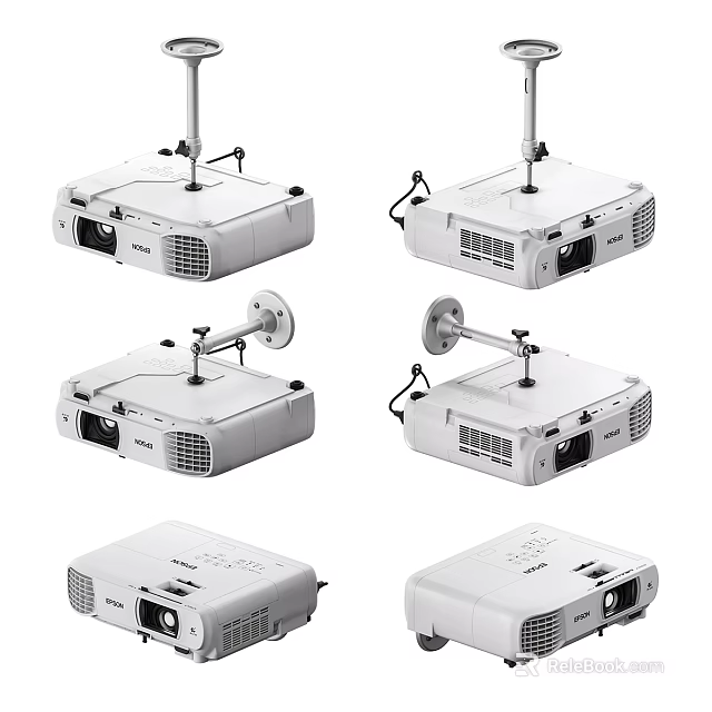 Projection Monitoring Devices With Multiple Mounting Bracket Options And Installation Designs 3d model 