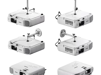 Projection Monitoring Devices With Multiple Mounting Bracket Options And Installation Designs 3d model
