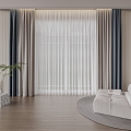 Modern Curtain Fabric Curtain 3d model