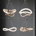 Modern Elegant Chandeliers With Unique Circular And Spiral Designs And Warm Lighting