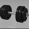 Black Adjustable Dumbbell With Weight Plates And Metal Bar For Fitness Training