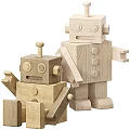 Wooden Building Blocks Robot Toys With Creative Shapes And Playful Design
