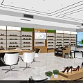 Modern Lobby Interior With Large Windows City View Sofa And Green Plants