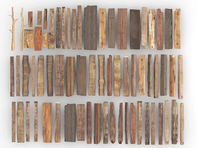 New Chinese old wood board 3d model