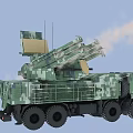 Military Functional Vehicle With Camouflage Paint Multi wheeled Missile Launcher System And Antennas