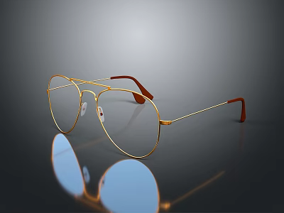 Elegant Golden Jewelry Accessory With Red Accents And Shiny Reflective Surface 3d model
