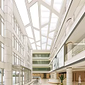 Modern Hospital Outpatient Clinic Spacious Hall With Reception