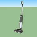 Two Black Vacuum Cleaners With Long Handle And Cleaning Head On Light Background Design