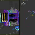 Study Desk Bookshelf Folder File Rack Paper Cam Paperone Book Ornaments Projector Laptop Post-it Notes 3d model