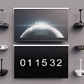 Projection Monitoring Setup With Mounted Projectors Projection Screens And Time