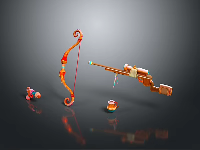 Crossbow Mechanical Crossbow Shift Bow and Arrow Shoot Far Equipment Weapons High-tech Crossbow 3d model