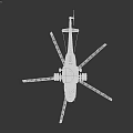 Military Camouflage Helicopter With Twin Rotors And Detailed Fuselage Design