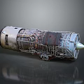 Detailed Aero Engine 3D Model Showcasing Internal Structure Pipes Blades And Mechanical Components 3d model