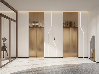 modern elevator 3d model