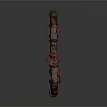 Rusty Industrial Pipes With Red Valve Handles And Curved Metal Structure