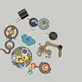 Creative Diverse Playground Equipment With Various Play Structures And Natural Elements