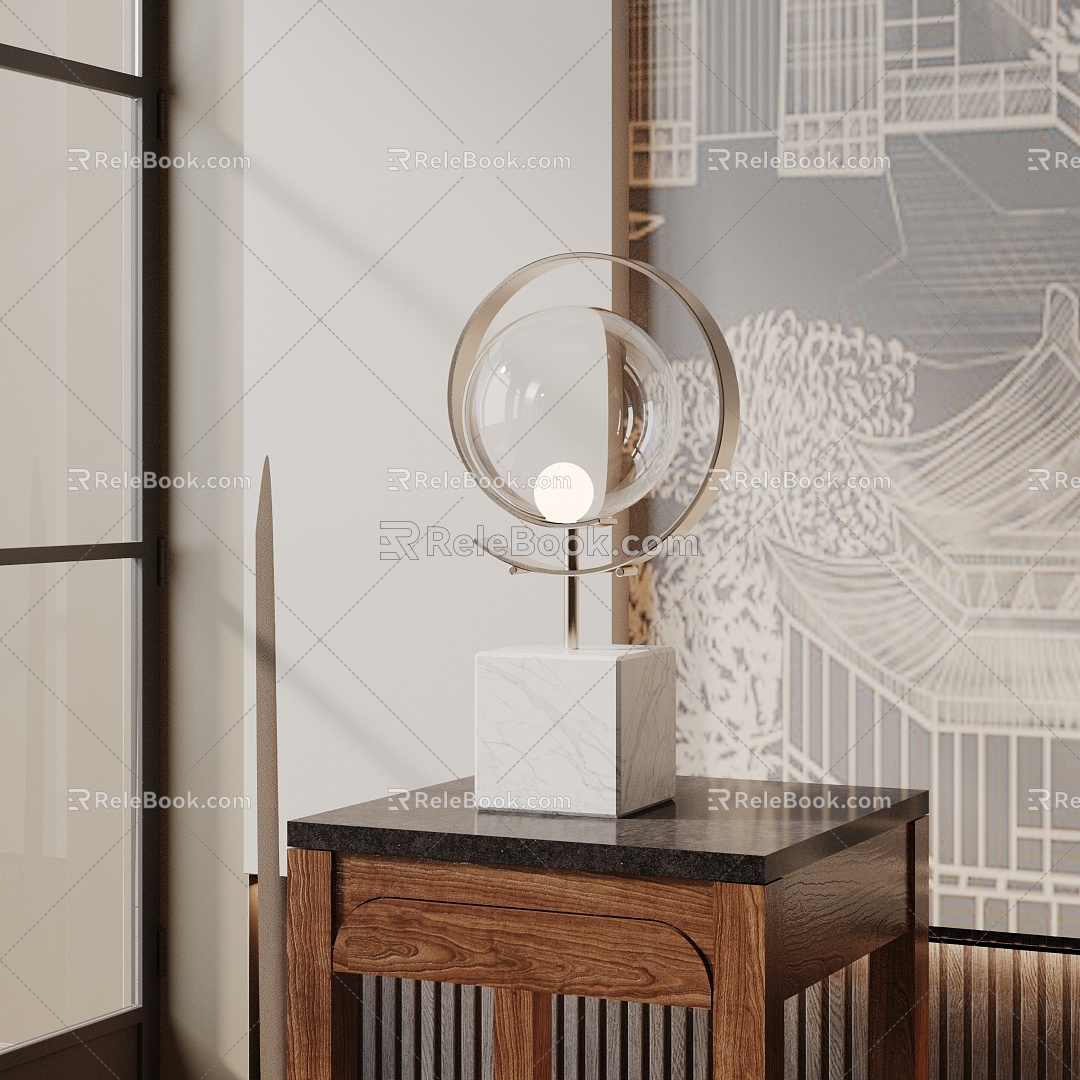 Modern table lamp 3d model