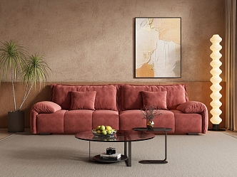 Modern double sofa 3d model