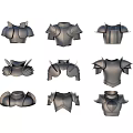 Armor coat material combination 3d model