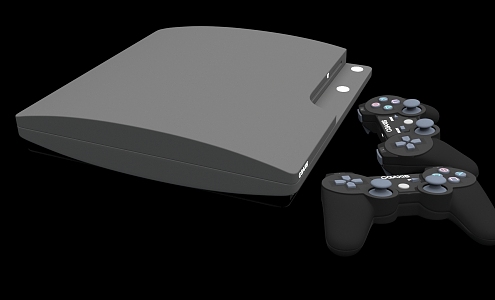 Modern game console 3d model