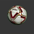High Quality Derbystar Football With White Red Gold Design And Reflective Surface Pattern
