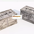 Vintage Wooden Crates With Fragile Labels And Rustic Wooden Texture