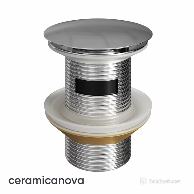 Metallic Decorative Ornament Set With Silver Gold Layered Threaded Design And Round Top 3d model 
