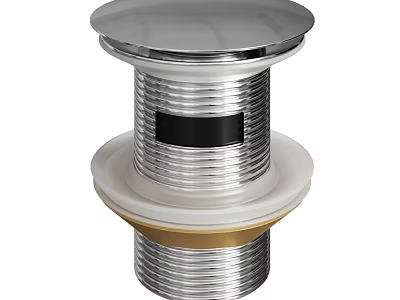 Metallic Decorative Ornament Set With Silver Gold Layered Threaded Design And Round Top 3d model
