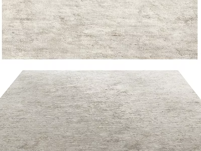 Square Rug With Light Gray Color And Natural Texture For Modern Home Decor 3d model