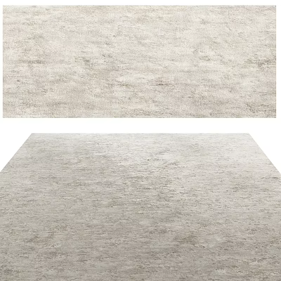 Square Rug With Light Gray Color And Natural Texture For Modern Home Decor 3d model