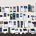 Smart Machines Featuring Various Interactive Touchscreen Self Service Terminal Designs 3d model